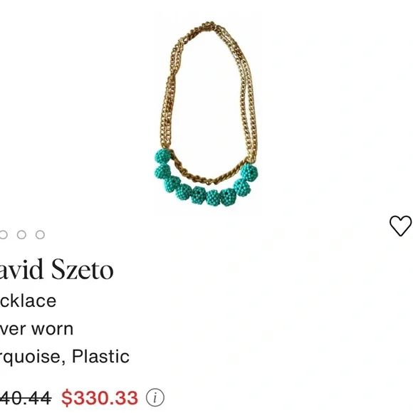 Gold and Turquoise Statement Necklace! Great price. Vintage!